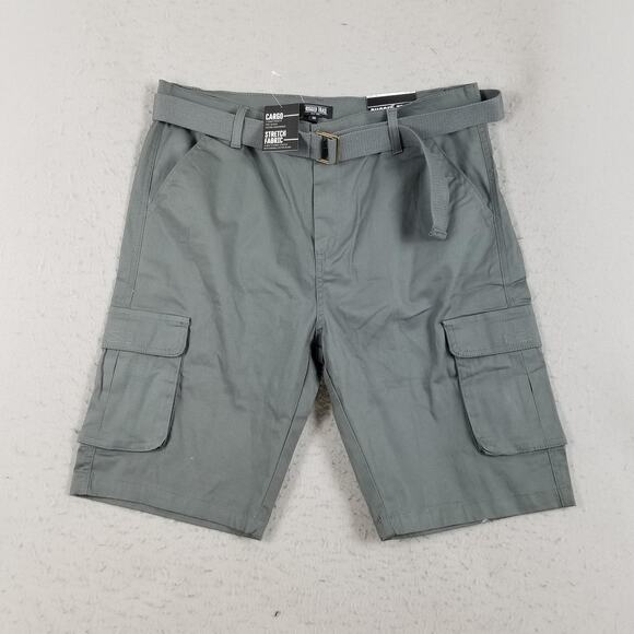 Rugged Trail Cargo Shorts Mens 36 Stretch Belted Outdoor Utility Summer Pockets - Picture 1 of 13